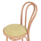 Holz Restaurantsthul MONET 18 mit Polsterung in Pistaziengrün