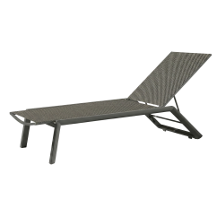 Sonnenliege RIVIERA Schwarz-Silber