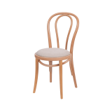 Holz Restaurantstuhl MONET 18 mit beigem Sitz