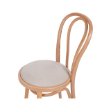 Holz Restaurantstuhl MONET 18 mit beigem Sitz