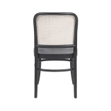 Holz Restaurantstuhl LOOMI 811 Rattan schwarz