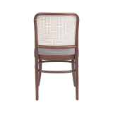 Holz Restaurantstuhl LOOMI 811 Rattan walnuss