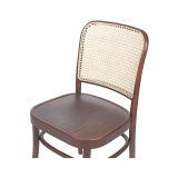 Holz Restaurantstuhl LOOMI 811 Rattan walnuss