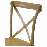 Holz Hochzeitsstuhl CROSS-BACK WOOD Hell Rustikal