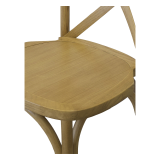 Holz Hochzeitsstuhl CROSS-BACK WOOD Hell Rustikal