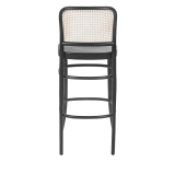 Holz Restaurantstuhl LOOMI 811 BAR Rattan Schwarz