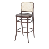 Holz Restaurantstuhl LOOMI 811 BAR Rattan walnuss