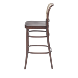 Holz Restaurantstuhl LOOMI 811 BAR Rattan walnuss
