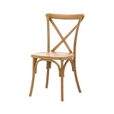 Holz Hochzeitsstuhl CROSS-BACK WOOD Hell Rustikal