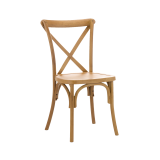 Holz Hochzeitsstuhl CROSS-BACK WOOD Hell Rustikal