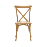 Holz Hochzeitsstuhl CROSS-BACK WOOD Hell Rustikal
