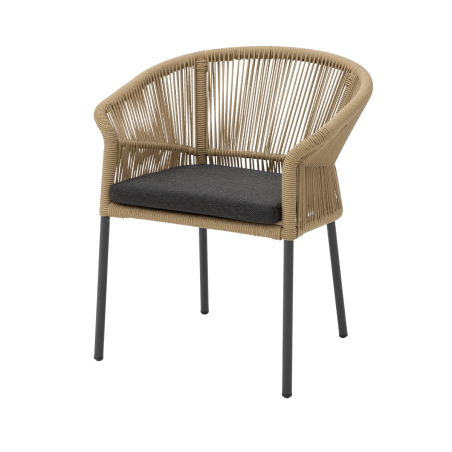 Technorattan Stuhl AUGUSTO dunkelbeige