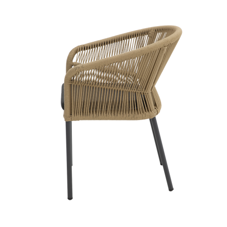 Technorattan Stuhl AUGUSTO dunkelbeige