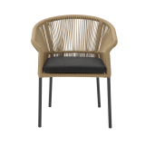 Technorattan Stuhl AUGUSTO dunkelbeige