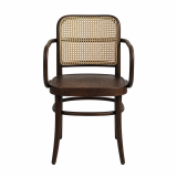 Holz Restaurantstuhl LOOMI 811 ARM Rattan Walnuss