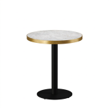 Bistrotisch ALFA R fi 68 Crema Marmor mit Goldener Kante