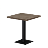 Bistrotisch ALFA S 68x68 Sonoma-Tabac Eiche mit Dark Wood-Kante