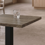 Bistrotisch ALFA S 68x68 Sonoma-Tabac Eiche mit Dark Wood-Kante