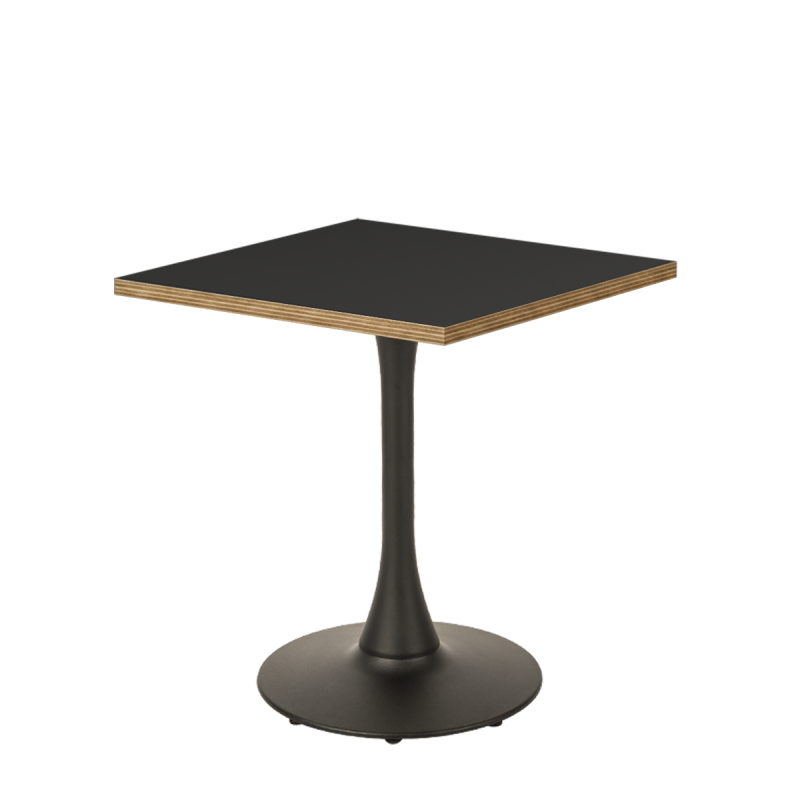 Bistrotisch ARIOSO 68x68 Anthrazit mit Multiplex-Kante