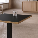 Bistrotisch ALFA S 68x68 Anthrazit mit Multiplex-Kante