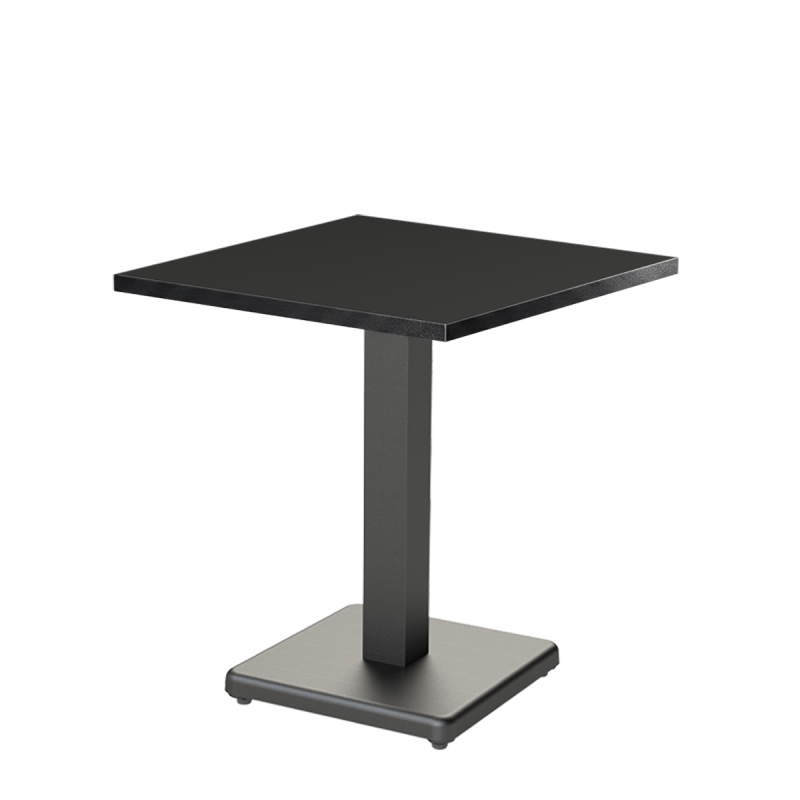 Bistrotisch IMPERIO 68x68 Anthrazit mit Mattschwarzer Kante