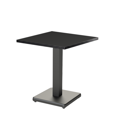 Bistrotisch IMPERIO 68x68 Anthrazit mit Mattschwarzer Kante