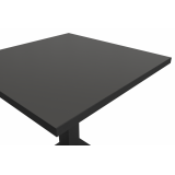 Bistrotisch IMPERIO 68x68 Anthrazit mit Mattschwarzer Kante