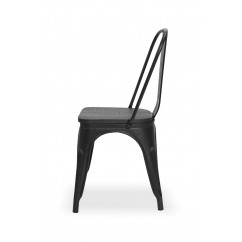 Barstuhl PARIS inspiriert von TOLIX mit einem Holzsitz