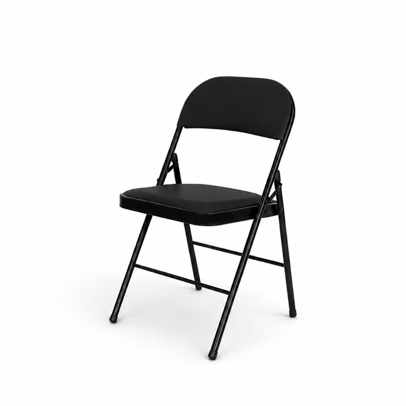 Catering Klappstuhl POLY 4 Schwarz Kunstleder