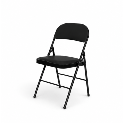 Catering Klappstuhl POLY 4 Schwarz Kunstleder