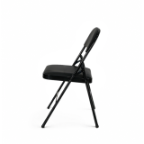 Catering Klappstuhl POLY 4 Schwarz Kunstleder