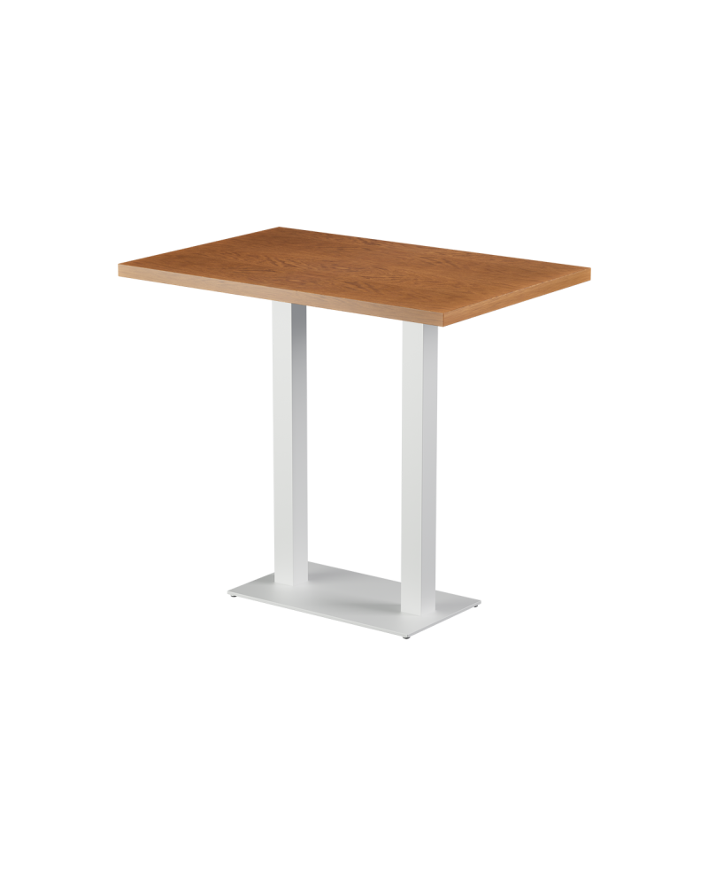 Tisch ALFA BAR DUO Weiß mit Furnierte-Platten