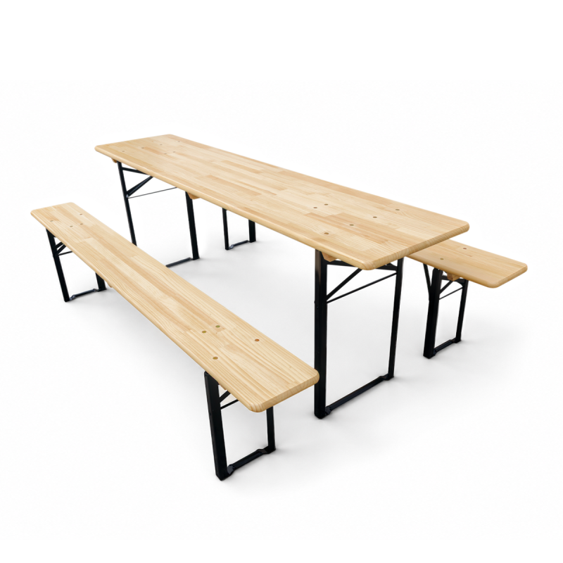 Bierzeltgarnitur in Brauereiqualität WOODY SOLID 220x50 Kiefer