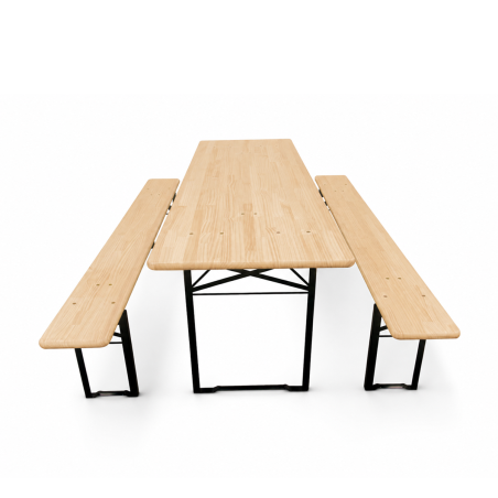 Bierzeltgarnitur in Brauereiqualität WOODY SOLID 220x70 Kiefer