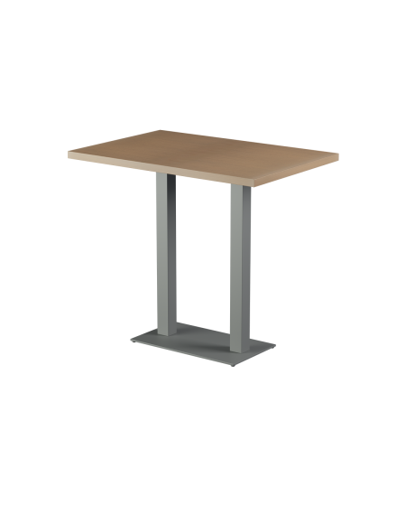 Tisch ALFA BAR DUO Grau mit Furnierte-Platten