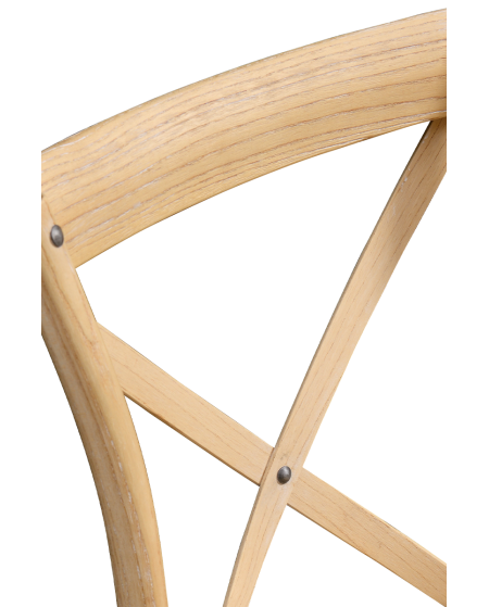 Stuhl CROSS-BACK WOOD Natur Gebleicht