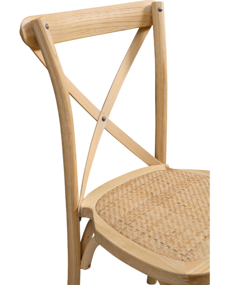 Stuhl CROSS-BACK WOOD Natur Gebleicht