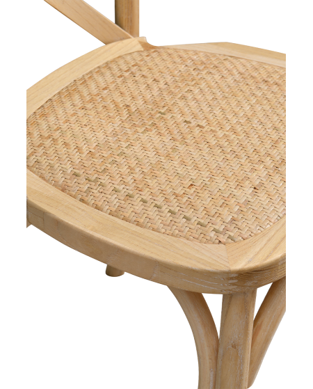 Stuhl CROSS-BACK WOOD Natur Gebleicht