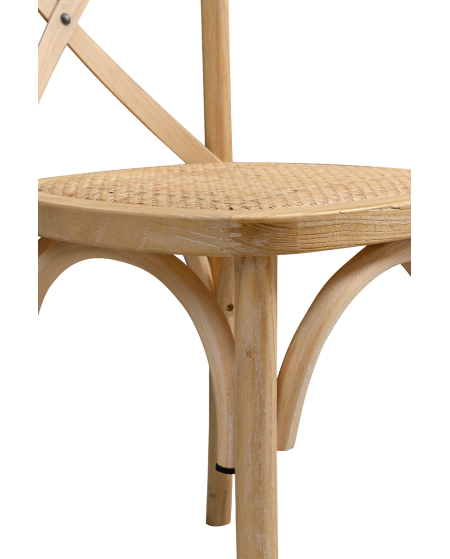Stuhl CROSS-BACK WOOD Natur Gebleicht