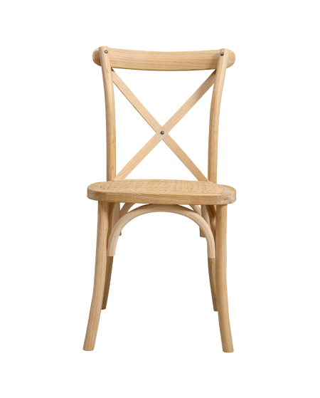 Stuhl CROSS-BACK WOOD Natur Gebleicht