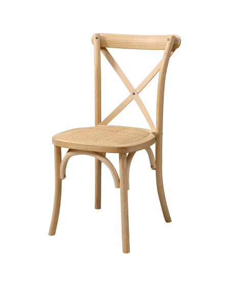 Stuhl CROSS-BACK WOOD Natur Gebleicht