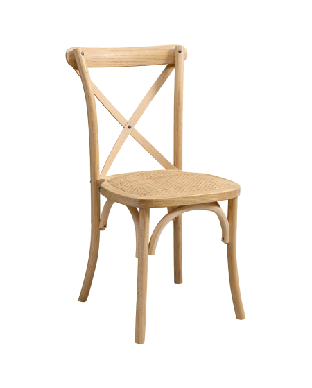 Stuhl CROSS-BACK WOOD Natur Gebleicht