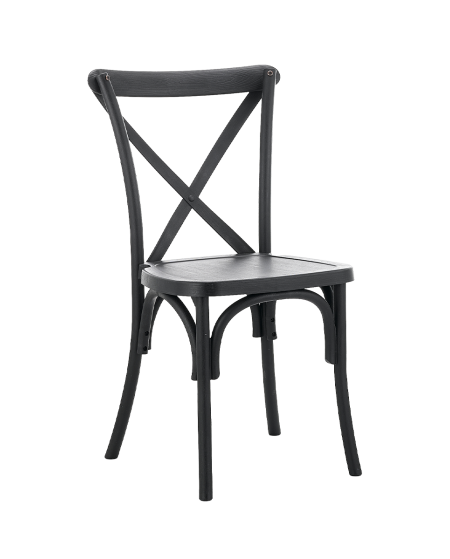 Stuhl CROSS-BACK POLYWOOD Schwarz