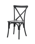 Stuhl CROSS-BACK POLYWOOD Schwarz