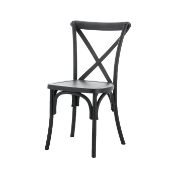 Stuhl CROSS-BACK POLYWOOD Schwarz