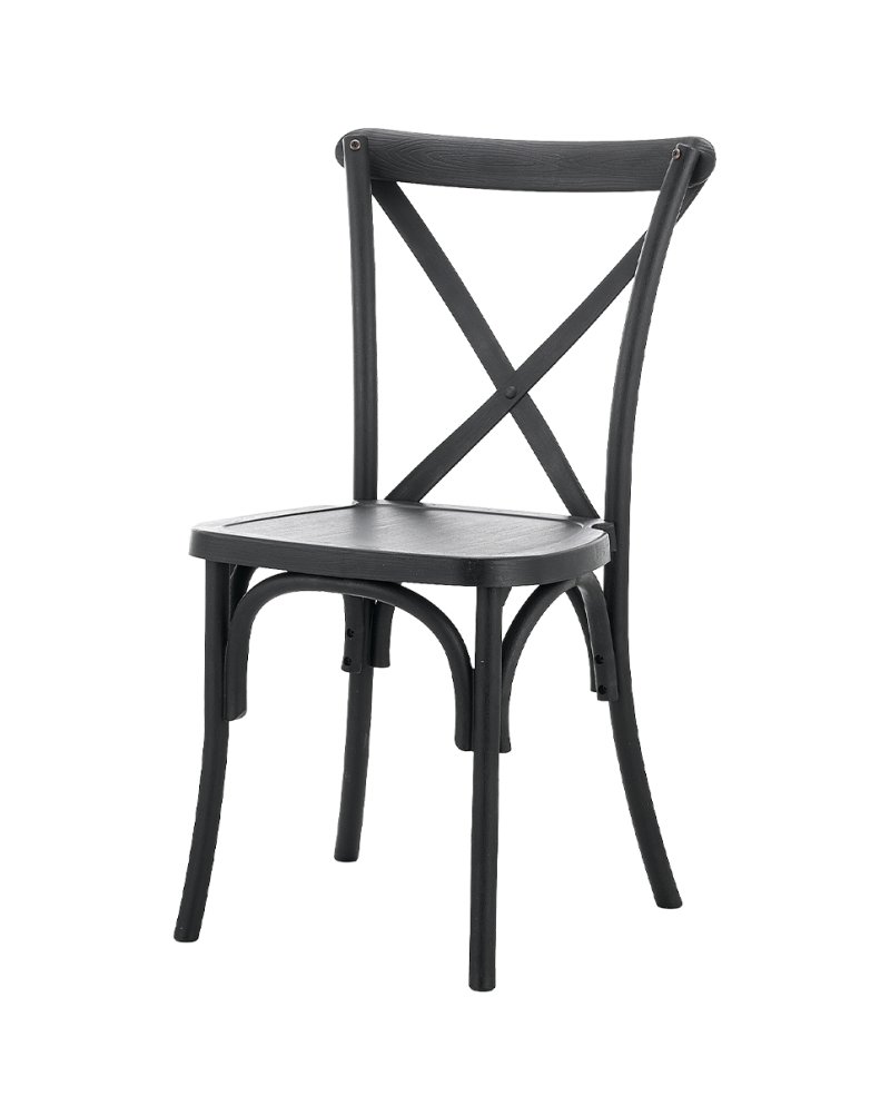 Stuhl CROSS-BACK POLYWOOD Schwarz