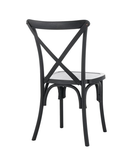 Stuhl CROSS-BACK POLYWOOD Schwarz