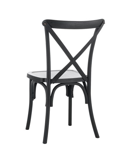Stuhl CROSS-BACK POLYWOOD Schwarz