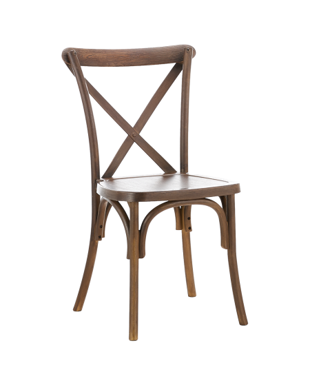Stuhl CROSS-BACK POLYWOOD Walnuss
