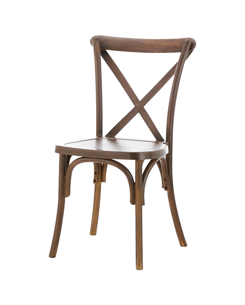 Stuhl CROSS-BACK POLYWOOD Walnuss